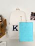 Men Letter Print Functional Backpack