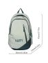 Men Letter Print Functional Backpack