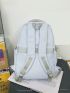 Men Letter Patch Functional Backpack