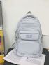 Men Letter Patch Functional Backpack