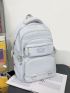 Men Letter Patch Functional Backpack