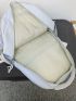 Men Letter Patch Functional Backpack