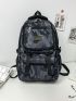 Men Camo Graphic Release Buckle Decor Functional Backpack
