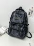Men Camo Graphic Release Buckle Decor Functional Backpack