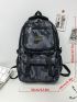 Men Camo Graphic Release Buckle Decor Functional Backpack