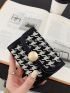 Houndstooth Pattern Small Wallet