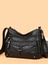 Minimalist Multi-compartment Hobo Bag
