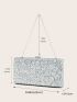 Sequin Chain Box Bag