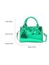 Mini Neon Green Chevron Pattern Square Bag