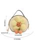 Mini Flower Decor Chain Circle Bag