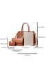 3pcs Crocodile Embossed Shoulder Tote Bag Set, Best Work Bag For Women