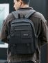 Men Letter Patch & Release Buckle Decor Casual Daypack