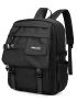 Men Letter Patch & Release Buckle Decor Casual Daypack