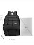 Men Letter Patch & Release Buckle Decor Casual Daypack