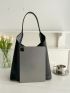 Litchi Embossed Hobo Bag With Inner Pouch