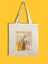 Floral & Letter Graphic Shopper Bag