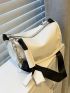 Litchi Embossed Hobo Bag