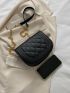 Mini Quilted Flap Chain Saddle Bag