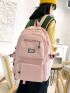 Patch Detail Pocket Front Functional Backpack