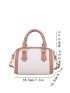 Mini Two Tone Double Handle Boston Bag