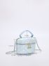 Mini Quilted Detail Chain Bucket Bag