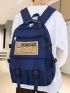 Men Men Release Buckle Decor Letter Graphic Casual Daypack