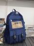 Men Men Release Buckle Decor Letter Graphic Casual Daypack