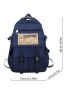 Men Men Release Buckle Decor Letter Graphic Casual Daypack