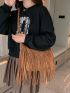 Fringe Decor Hobo Bag