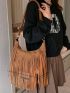 Fringe Decor Hobo Bag