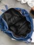 Letter Patch Decor Functional Backpack