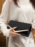 Glitter Metal Decor Flap Envelope Bag