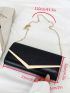 Glitter Metal Decor Flap Envelope Bag