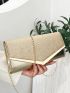 Glitter Metal Decor Flap Envelope Bag