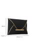 Crocodile Embossed Contrast Binding Flap Envelope Bag