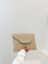 Minimalist Flap Straw Bag