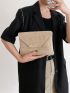Minimalist Flap Straw Bag