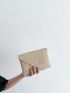 Minimalist Flap Straw Bag