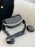 Rhinestone & Faux Pearl Decor Novelty Bag With Coin Purse