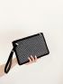 Rhinestone Decor Square Bag