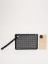 Rhinestone Decor Square Bag