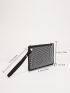 Rhinestone Decor Square Bag