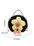 Mini Flower Decor Chain Circle Bag