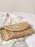 Snap Button Flap Straw Bag