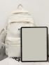 Men Letter Patch Decor Laptop Backpack