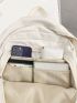Men Letter Patch Decor Laptop Backpack
