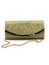 Metallic Floral Detail Square Bag