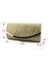 Metallic Floral Detail Square Bag