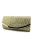Metallic Floral Detail Square Bag