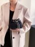 Rhinestone & Faux Pearl Decor Chain Bucket Bag